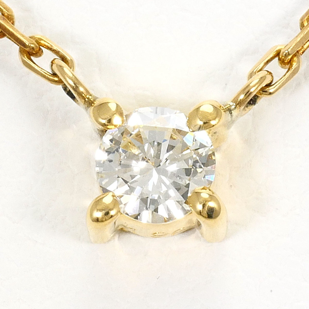 18K (18-karat) Yellow Gold Necklace with 0.196ct Diamond, Certificate of Auth...